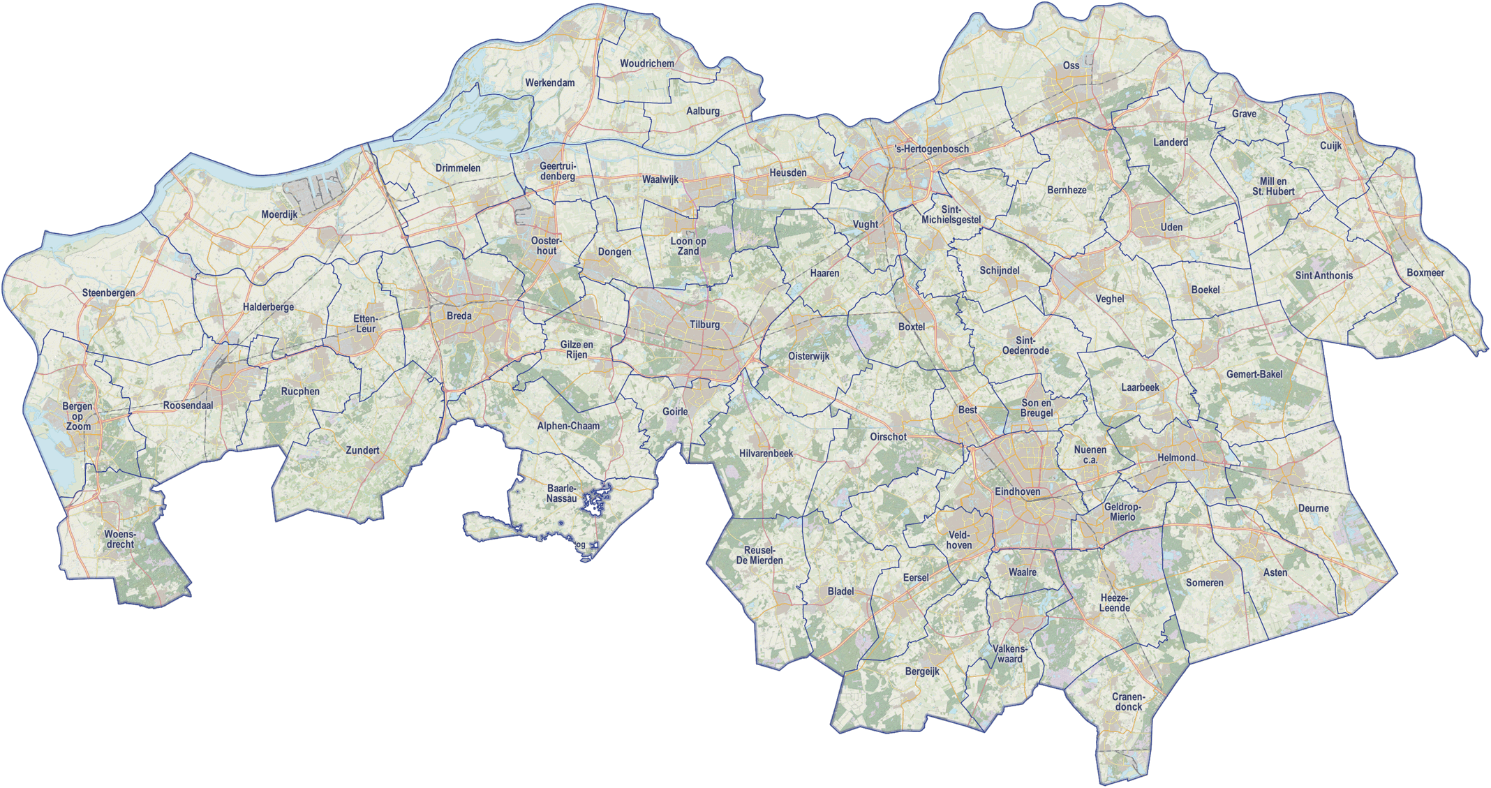 2016 P10 Noord Brabant O - North Brabant (2136x1129), Png Download
