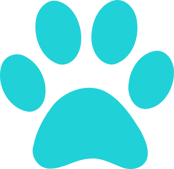 Bright Teal Paw Print Clip Art At Clkercom Vector Online - Huellas Paw Patrol Png (600x583), Png Download
