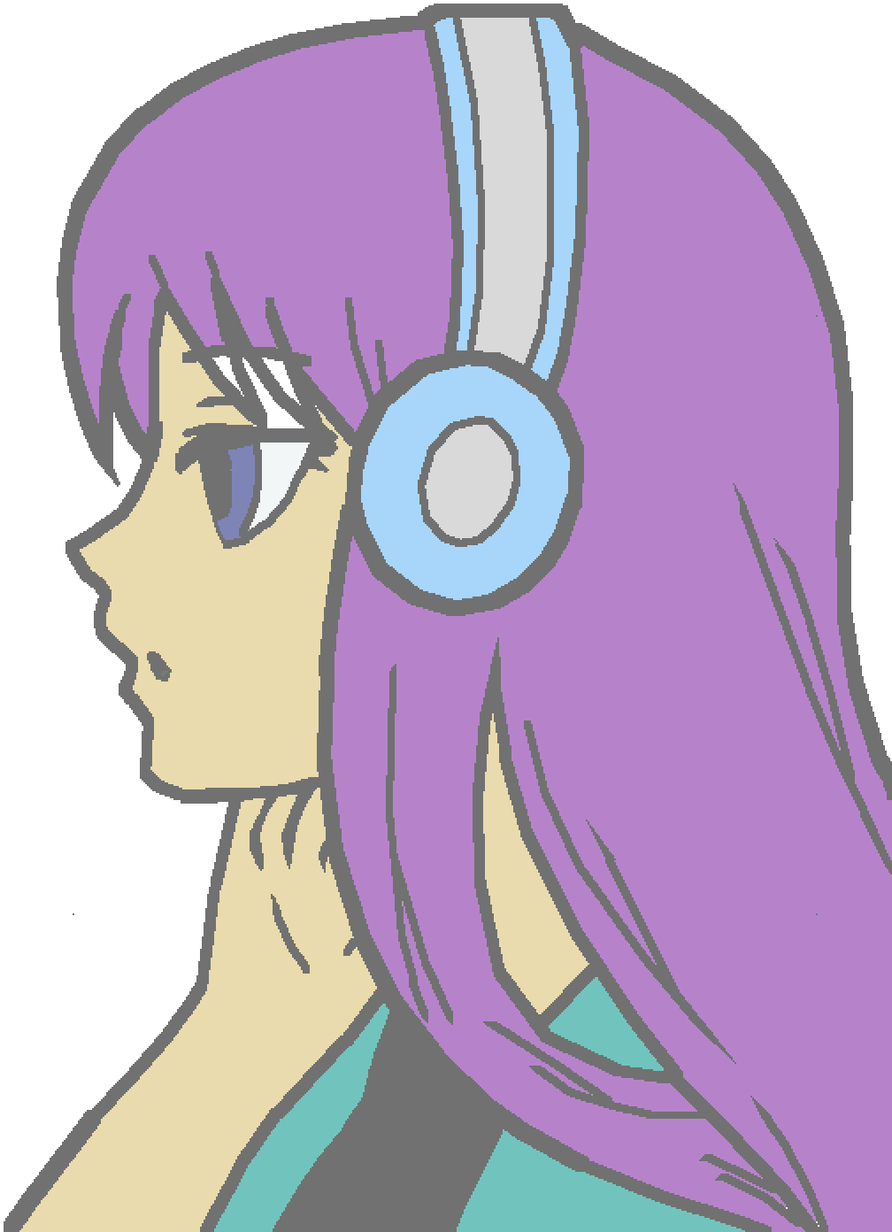 Ghost Girl - Anime Girl Base Easy (1008x1392), Png Download