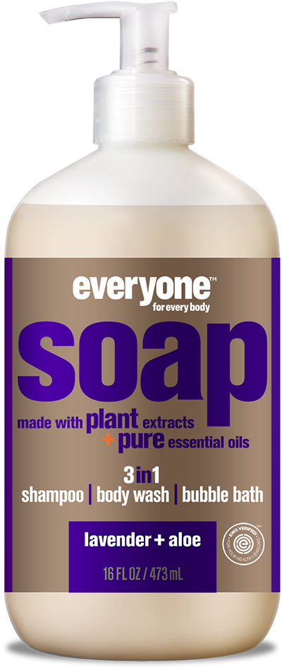 Everyone For Kids 3 In 1 Lavender Lullaby Soap 16oz - Soap (1500x1500), Png Download