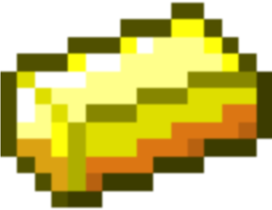 Minecraft Gold Ingot (530x530), Png Download