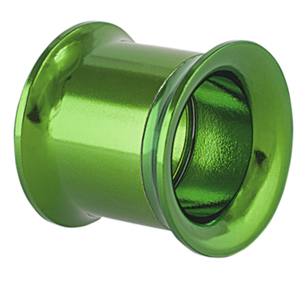 Freshtrends Green Anodized Steel Double Flare Tunnel - Surgical Stainless Steel (730x730), Png Download