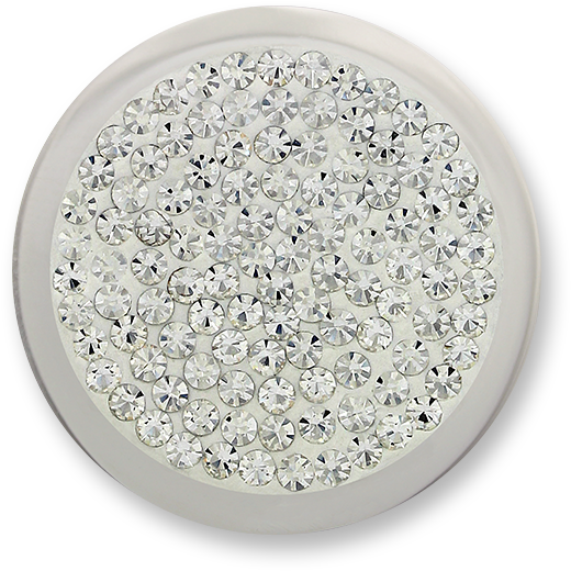 Diamond Disc Small Stainless Steel White Swarovski - Mi Moneda - Monedas | Wit | Dd-13-s (600x600), Png Download