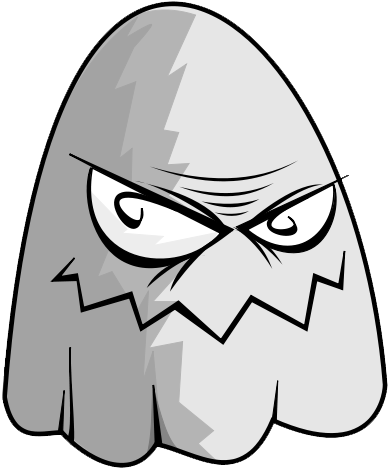 Halloween Ghost Clipart - Angry Ghost Clipart (446x533), Png Download