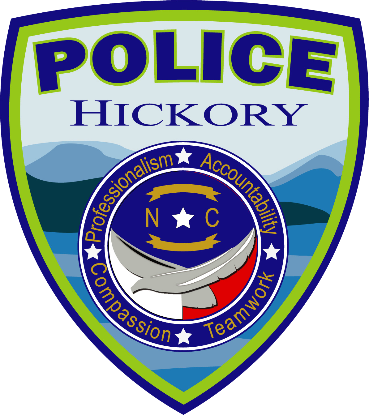 Aquarium Skill Fish Games - Hickory Police Department Patch (1193x1342), Png Download