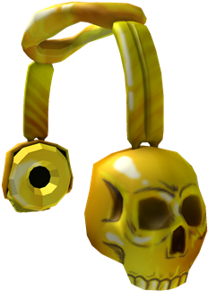 Promo Sainsburys Gold Skull Headphones - Wikia (420x420), Png Download