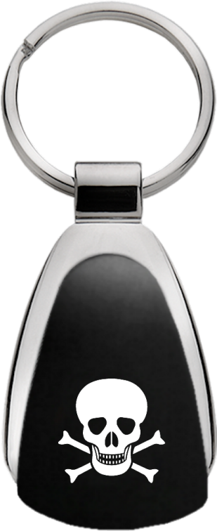Au-tomotive Gold Skull Black Teardrop Key Fob - Au-tomotive Gold Kcpur.nola No (800x800), Png Download