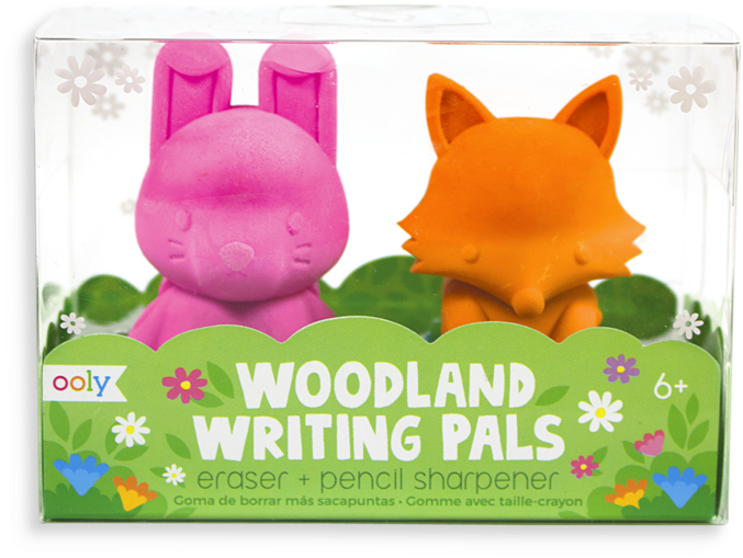 Woodland Writing Pals Erasers And Pencil Sharpeners - Ooly Woodlands Writing Pals Eraser (800x800), Png Download