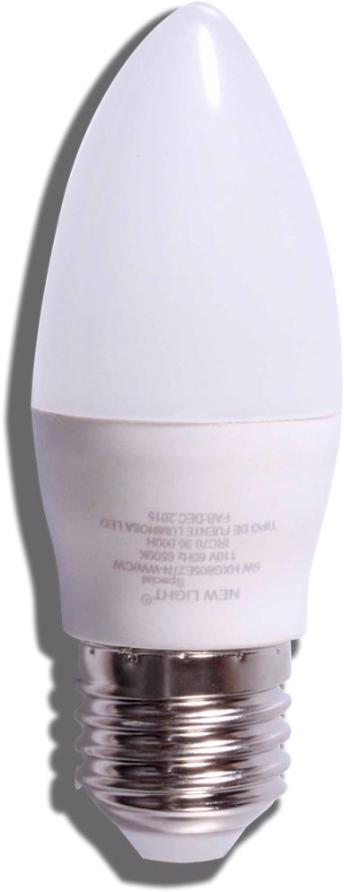 Bombillos Led Vela 5w New Light - New Light (628x1024), Png Download
