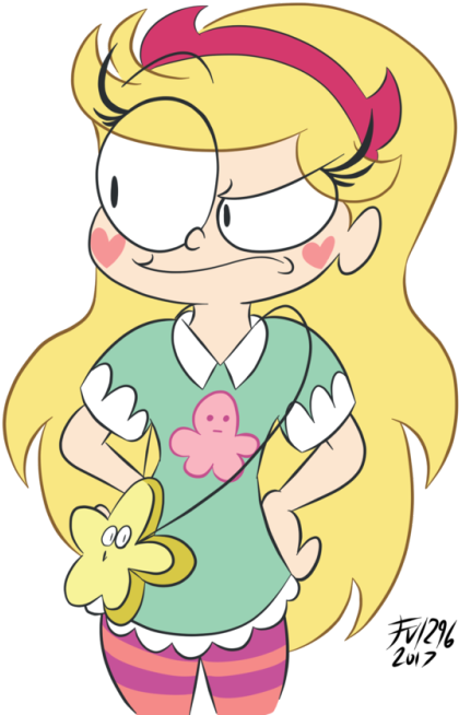 Colored Star Doodle ~ - Cartoon (500x695), Png Download