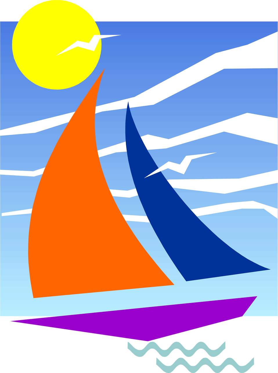 Sailing Boat Clipart Free (958x1284), Png Download
