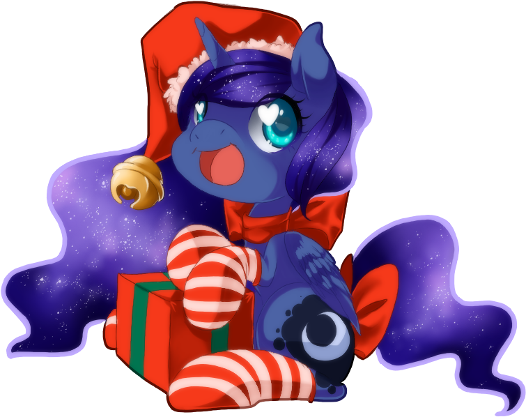 Loyaldis, Bow, Christmas, Clothes, Cute, Filly, Happy, - Cartoon (806x750), Png Download