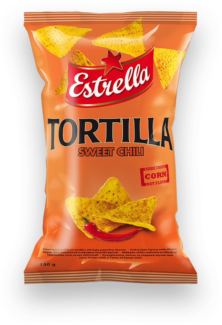 Tortilla Chips Sweet Chili - Estrella Tortilla (764x1116), Png Download