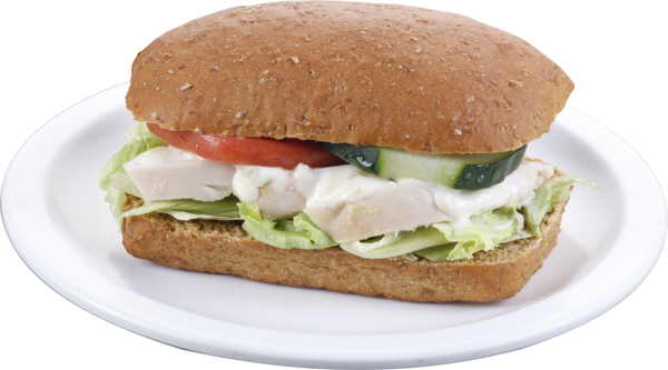 Roasted Chicken Sandwich - Sandwich (600x333), Png Download