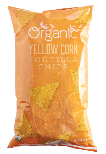 Organic Yellow Corn Tortilla Chips - Tortilla Chip (500x500), Png Download