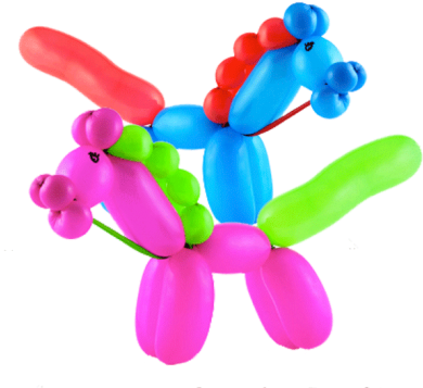 São Balões Do Tipo Palito Modelados Em Diversas Formas, - Balloon Twisting Horse (407x400), Png Download