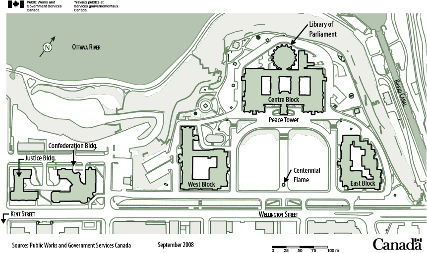 1 Parliament Hill Image Depicting A Map Of The Buildings - Parliament Hill East Block (863x517), Png Download