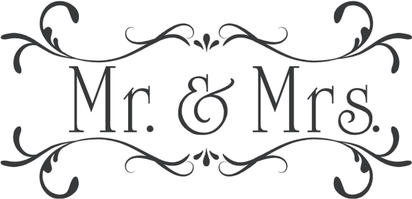 Mr & Mrs Hochzeit (600x468), Png Download