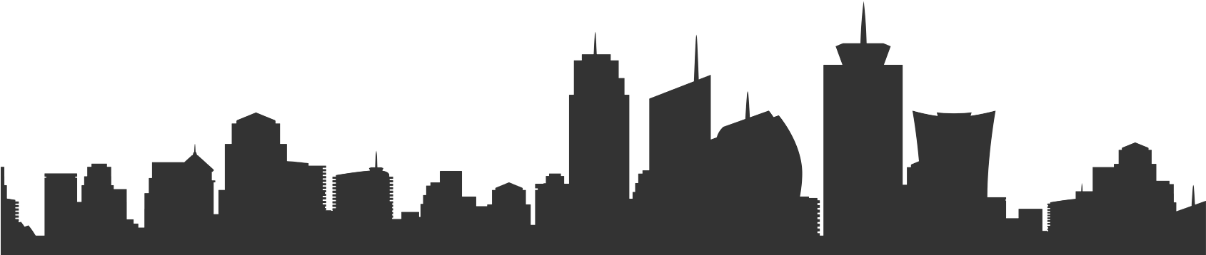 Highland Bottom Border - Tampa Florida Skyline Silhouette (1688x365), Png Download