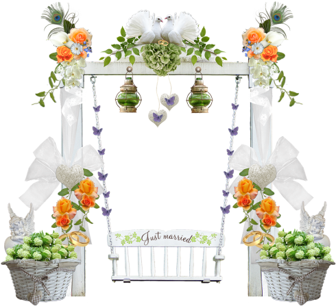 Wedding,swing,wedding Decorations,flowers, - Wedding (500x500), Png Download
