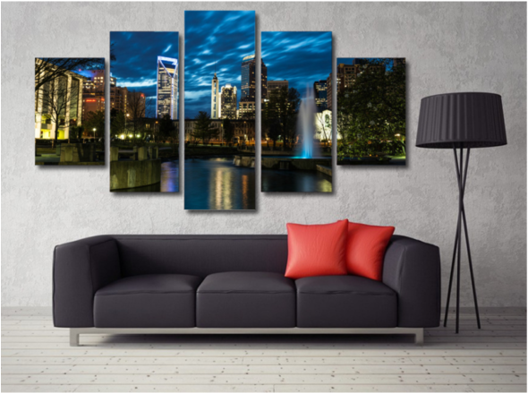 Charlotte - 5-piece Volkswagen Beetle Vintage Wall Art (600x600), Png Download