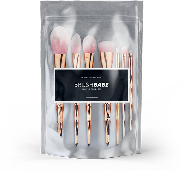 Brushbabe Rose Gold Unicorn Makeup Brushes Brushbabe - Makeup Brush (600x600), Png Download