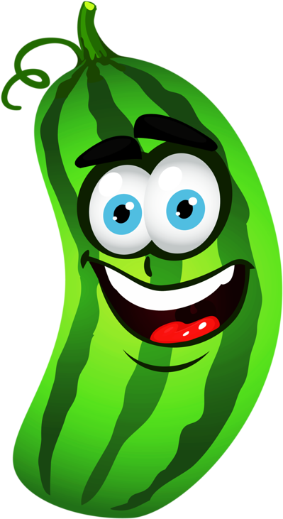 Cucumber Frutas Y Verduras, Frutas Y Vegetales, Pepino, - Vegetables With Face Clipart (497x800), Png Download