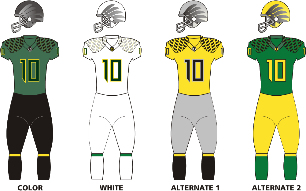 Oregonducks Football - Oregon Football Team Colors (1110x654), Png Download