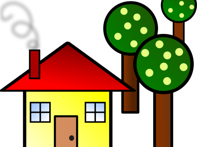 Smoke Clipart House Chimney - House Clip Art (640x480), Png Download