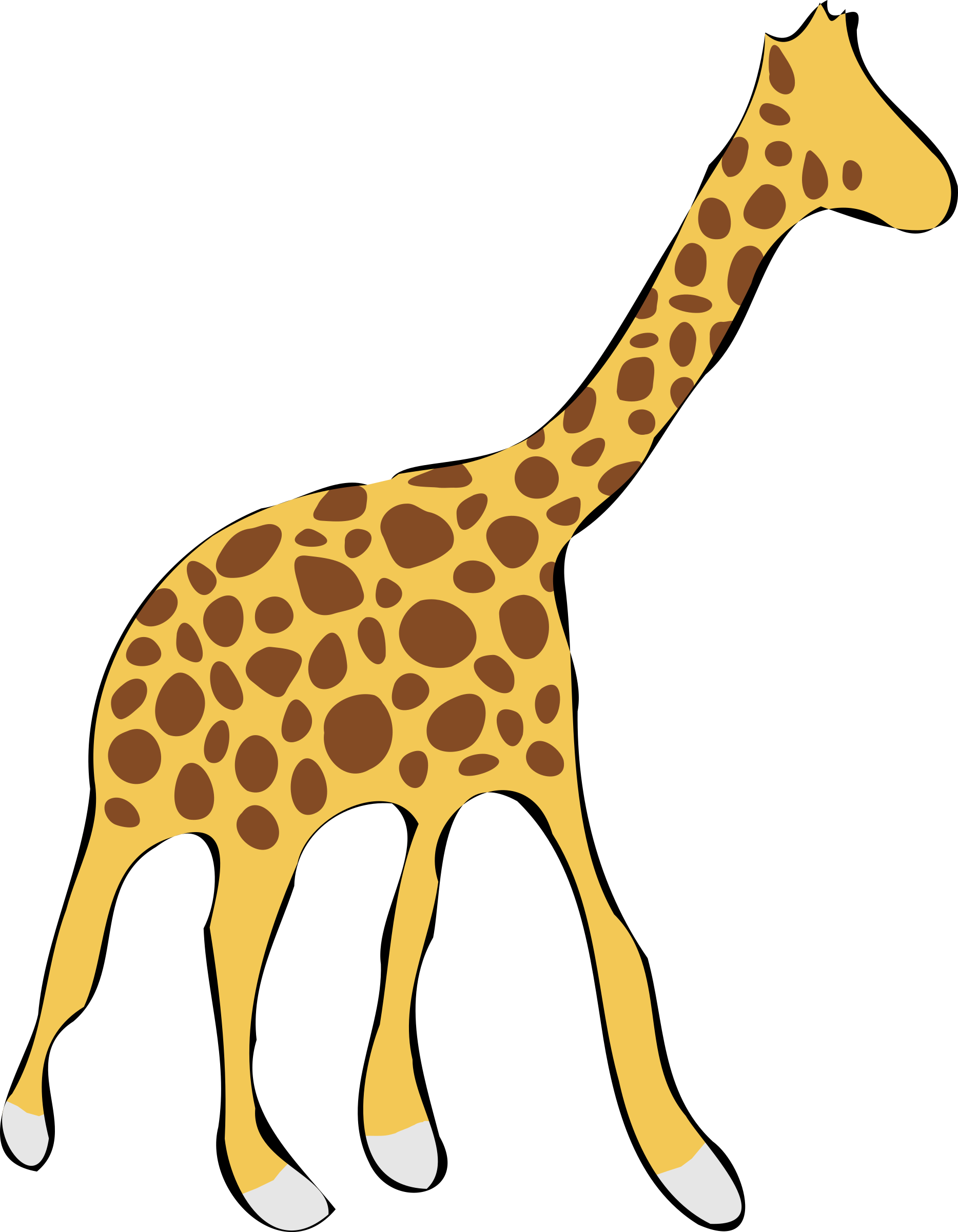 Giraffe Clipart Png - Clip Art Giraffe (467x600), Png Download
