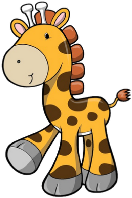 Baby Giraffe Clipart 4 Giraffe Clip Art Baby Free 2 - Png Baby Cartoon Animals (400x400), Png Download
