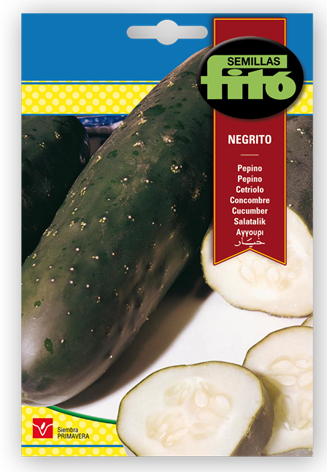 Pepinillonegrito - Semillas Fitó Cucumber Negrito (327x472), Png Download