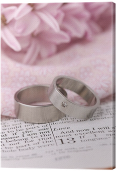 Cuadro En Lienzo Los Anillos De Boda De Titanio En - Wedding Ring (400x400), Png Download