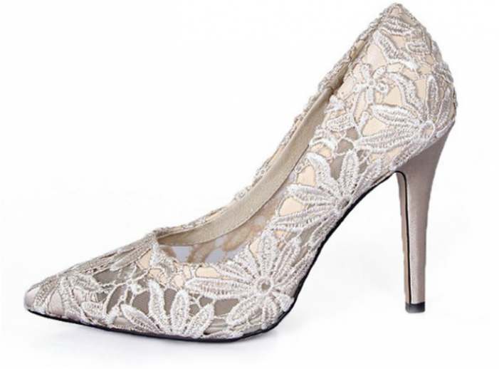 Wedding Shoes,dance Shoes- Lace Shoes,hollow Out Shoes,bridal - Shoe (700x700), Png Download