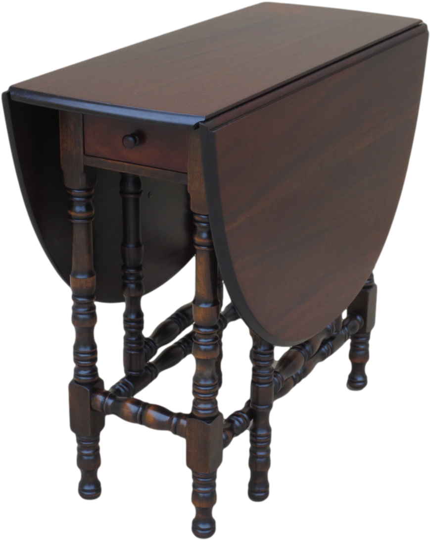 Antique And Vintage Oval Double Drop Leaf Dining Table - Antique Drop Leaf Table Drawers (1200x1200), Png Download