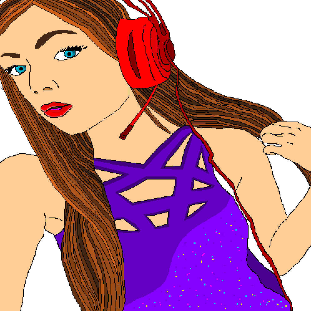 Gamer Girl - Cartoon (996x998), Png Download