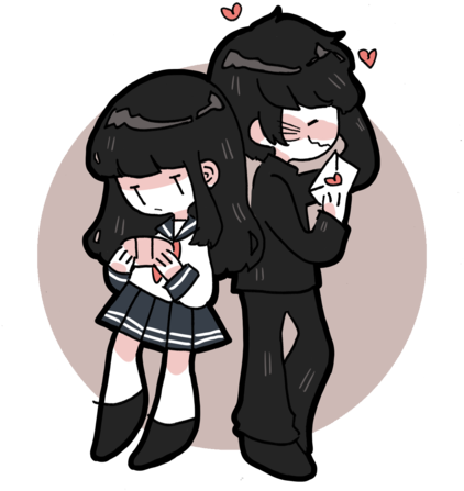 2d Love Story Is The Story Of Gamer Girl And A Boy - Cartoon (480x468), Png Download