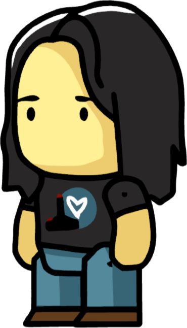 Gamer Female - Long Hair Scribblenauts (370x646), Png Download