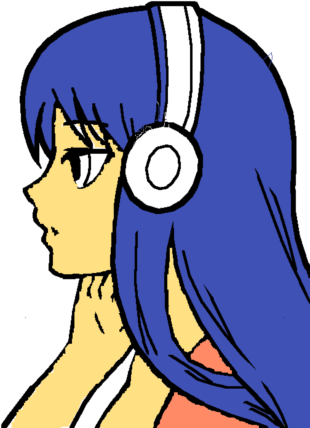 Gamer Girl - Anime Girl Base Easy (1008x1392), Png Download