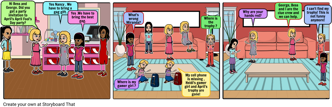 Gabby Nancy Drew April Fools - Cartoon (1164x385), Png Download