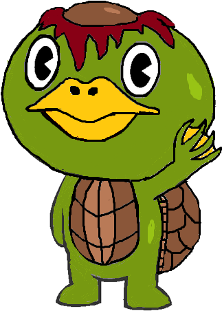 Kappa Demon (351x466), Png Download