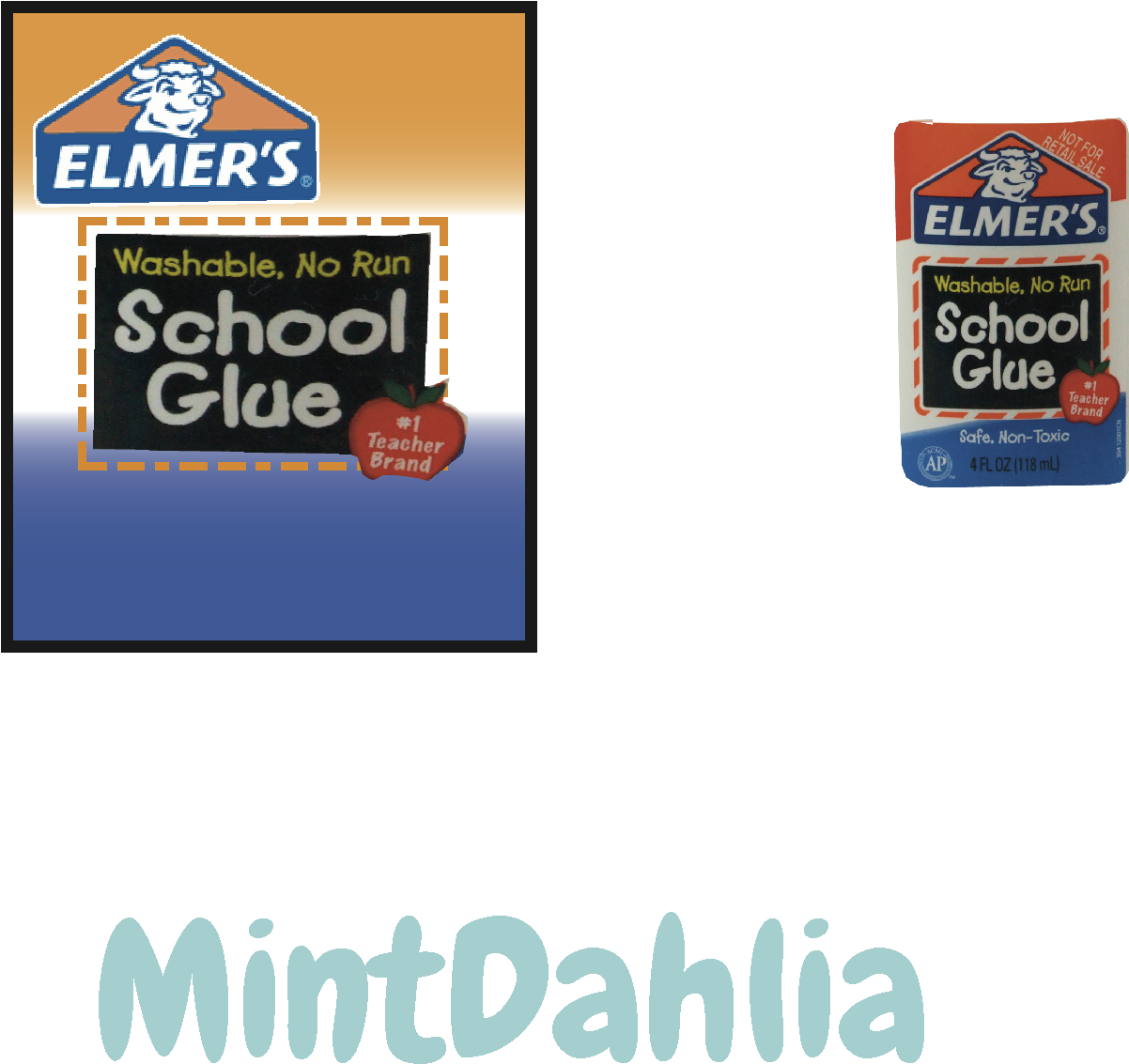 Elmer's Glue Template - Elmers Washable School Glue 4 Fl Oz (118 Ml) (1380x1187), Png Download