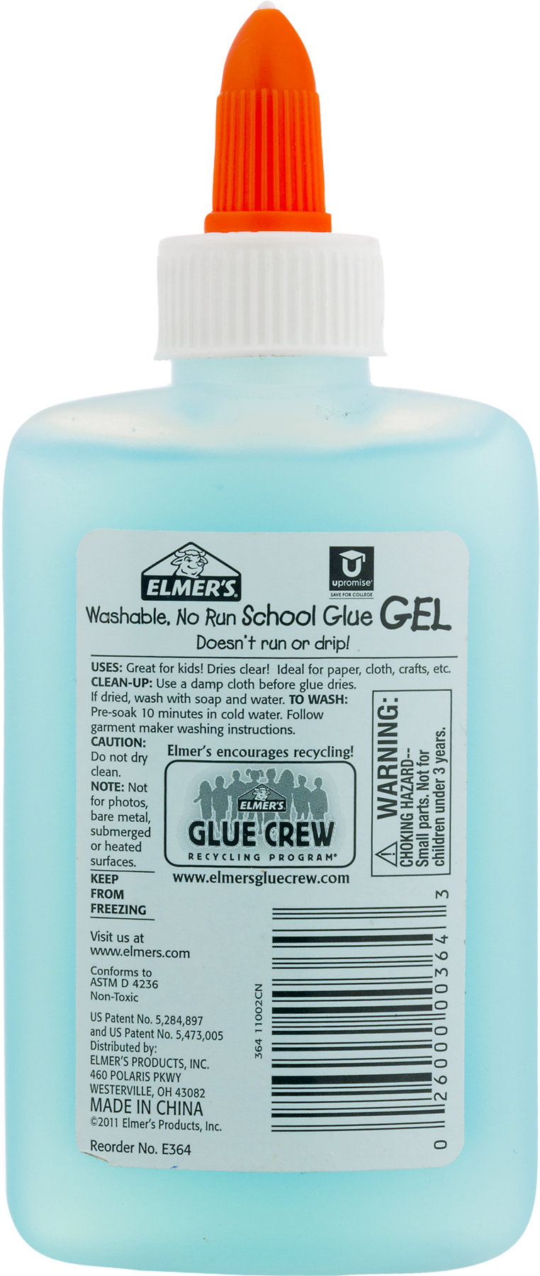 Elmer's Liquid Gel School Glue, Washable, 4 Ounces, - Cosmetics (1800x1800), Png Download