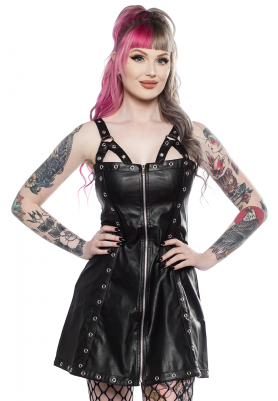 Phaze Leather Look Demon Eye O Ring Dress - Gothic Fashion (400x400), Png Download