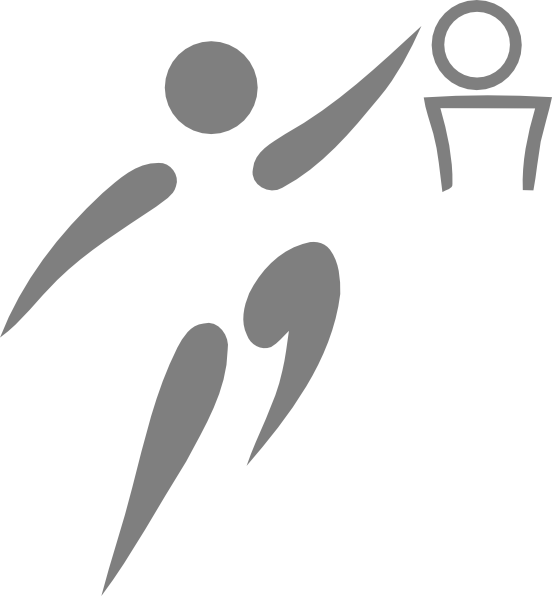 This Free Clip Arts Design Of Basketball Black Grey - Basketball Stickman (552x596), Png Download