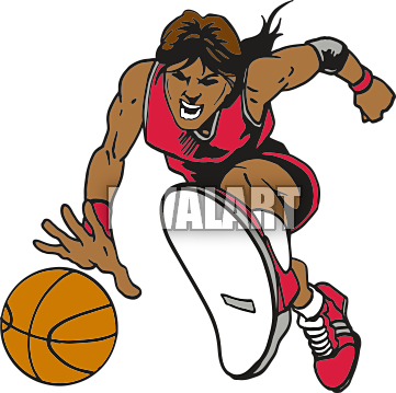 Clipart Resolution 361*359 - Women Basketball Players Cartoon (361x359), Png Download