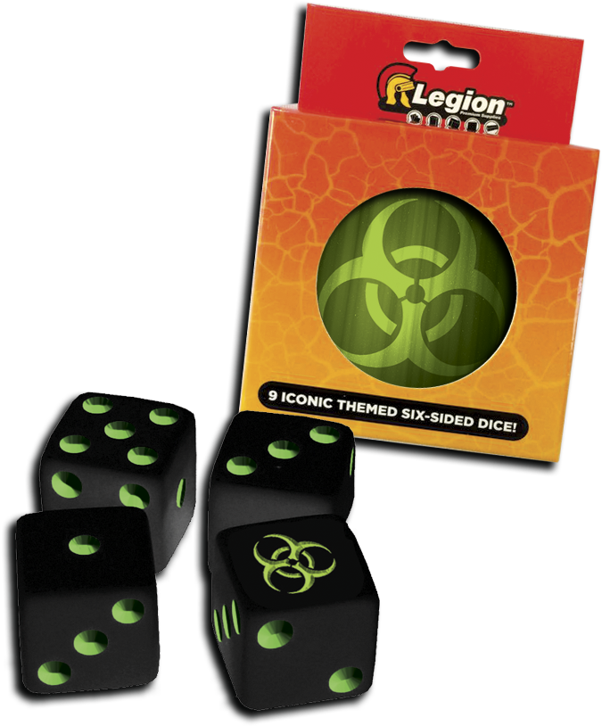 Iconic Bio D6 - Iconic Dice Tin: Tri-force (9) Tin - D6 Legion Supplies (720x864), Png Download