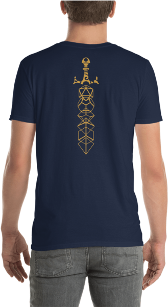 Gold Dice Sword Rpg Shirt - Ralph Lauren T Shirt Navy (600x600), Png Download
