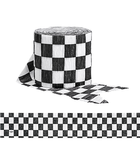 Checkered Flag Crepe Party Streamers - Ben & Jerry's (485x659), Png Download