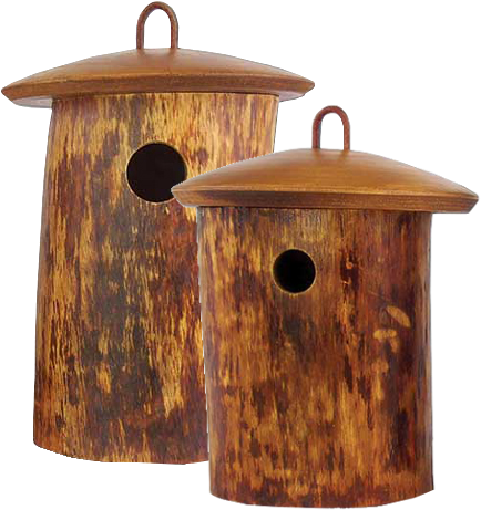 Natural Wood Birdhouse Urn - Birdhouse Png (492x522), Png Download